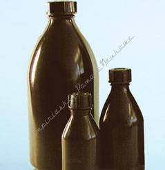 Butelka PE-LD, brązowa, ochrona przed UV, 500ml (szeroka szyja)