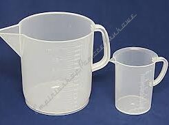 Zestaw 3 zlewek z PP z uchem (wylew, skala)