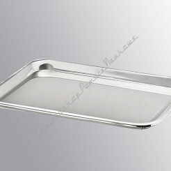 Taca laboratoryjna ze stali nierdzewnej 340x245x19 mm