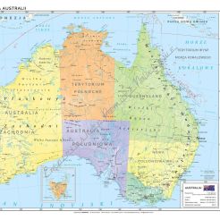 Australia - ścienna mapa polityczna 160 x 120 cm