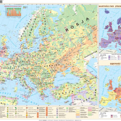Mapa gospodarcza Europy - mapa ścienna 120 x 160 cm