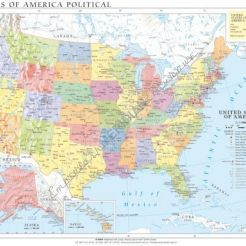 United States of America political - mapa ścienna w języku angielskim 200 x 150 cm