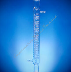 Chłodnica spiralna ze szlifem 2x29/32, króciec szklany, 400mm