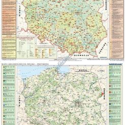 DUO Mapa krajoznawcza Polski - historia i kultura / przyroda - dwustronna mapa ścienna
