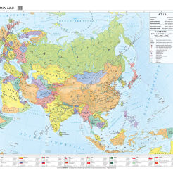 Azja - ścienna mapa polityczna 200 x 150 cm