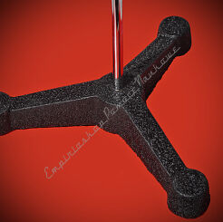 Żeliwna podstawa statywu trzypunktowa, fi 350 wraz z prętem