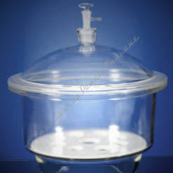 Eksykator szklany mały z tubusem, śr. 100-150 mm