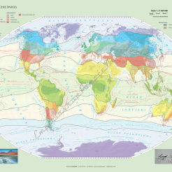 Strefy klimatyczne świata - mapa ścienna 160 x 120 cm