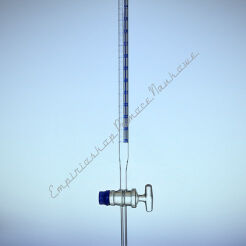 Biureta prosta, kran teflonowy, pasek, 10 ml 