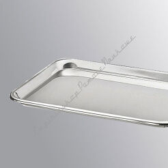 Taca laboratoryjna ze stali nierdzewnej 225x160x14 mm