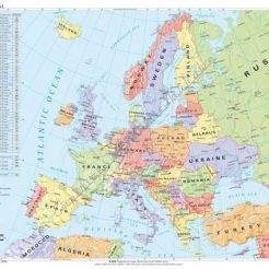 Europe political map - mapa ścienna w języku angielskim 160 x 120 cm