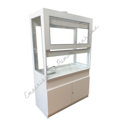 Dygestorium laboratoryjne - ze wszystkich stron otoczone szybami