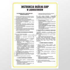Instrukcja BHP - W laboratorium