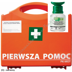 Apteczka do laboratorium z zestawem do płukania oczu