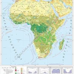 Afryka - mapa krajobrazowa 120 x 160 cm