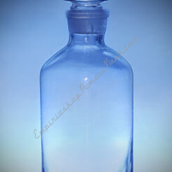 Butelka ze szkła sodowo-wapniowego z korkiem biała w/sz 1000 ml