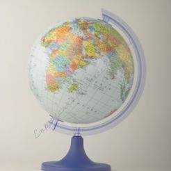 Globus średnica 250 mm - polityczno-fizyczny - podświetlany - stopka plastikowa